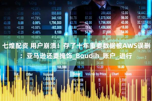 七煌配资 用户崩溃！存了十年重要数据被AWS误删：亚马逊还要掩饰_Boudih_账户_进行